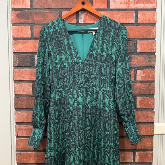 Reiss GRETA LONG SLEEVE PRINTED MIDI DRESS - Picture 6 of 16